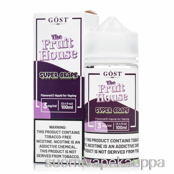 Vape Kauppa Super Grape - The Fruit House - Gost Vapor - 100ml 3mg